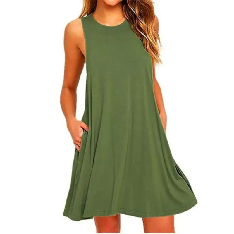 Women Black White Summer Dress 2025 Polyester Short Sleeve O-Neck Tops Casual Loose Dress Female Street Bohemian Dress Vestidos