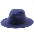 Large SizeNew Natural Panama Straw Hat Summer Men Women Wide Brim Beach UV Protection Fedora Sun Hat Wholesale